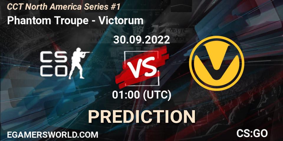 Phantom Troupe vs Victorum: Betting TIp, Match Prediction. 30.09.22. CS2 (CS:GO), CCT North America Series #1
