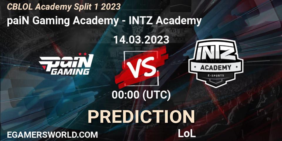 paiN Gaming Academy vs INTZ Academy: Betting TIp, Match Prediction. 14.03.2023 at 19:00. LoL, CBLOL Academy Split 1 2023