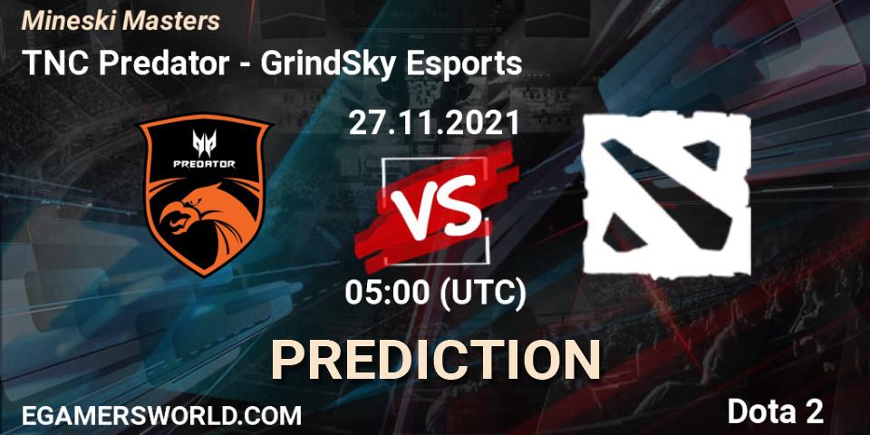 TNC Predator vs GrindSky Esports: Betting TIp, Match Prediction. 27.11.2021 at 07:43. Dota 2, Mineski Masters