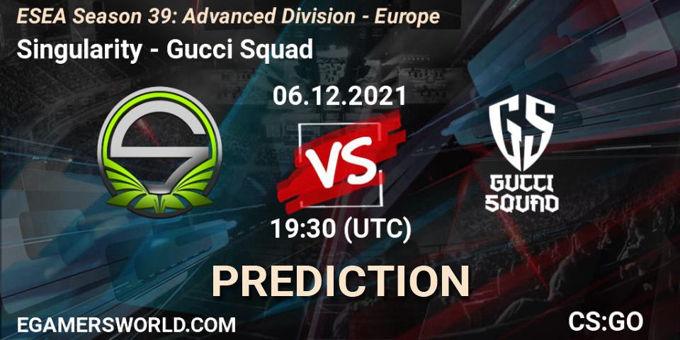 Singularity vs Gucci Squad: Betting TIp, Match Prediction. 06.12.21. CS2 (CS:GO), ESEA Season 39: Advanced Division - Europe