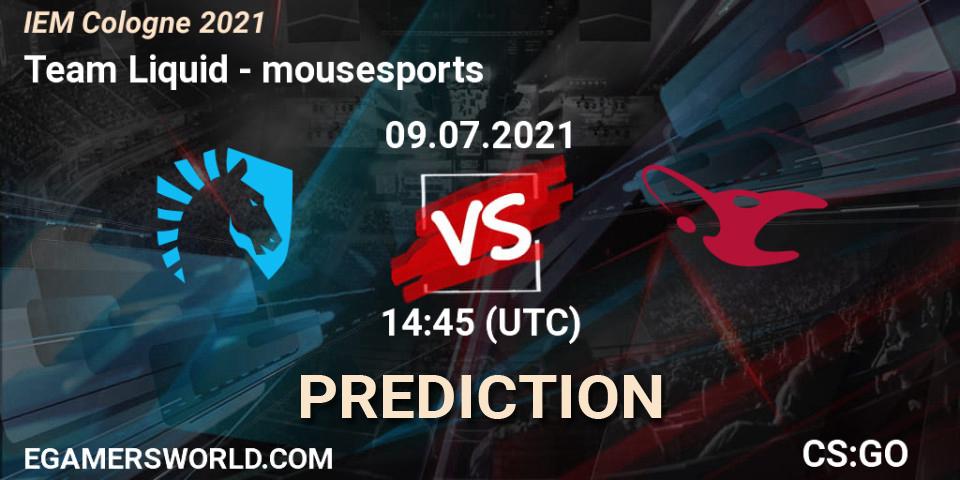 Team Liquid vs mousesports: Betting TIp, Match Prediction. 09.07.21. CS2 (CS:GO), IEM Cologne 2021