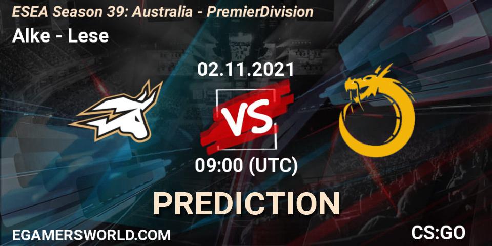 Alke vs Lese: Betting TIp, Match Prediction. 02.11.21. CS2 (CS:GO), ESEA Season 39: Australia - Premier Division