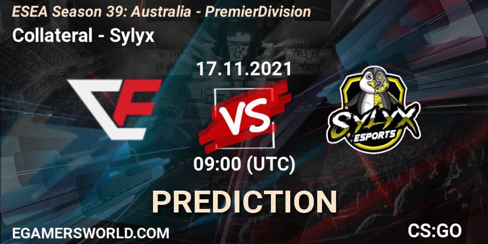 Collateral vs Sylyx: Betting TIp, Match Prediction. 17.11.21. CS2 (CS:GO), ESEA Season 39: Australia - Premier Division