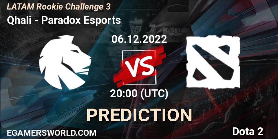 Qhali vs Paradox Esports: Betting TIp, Match Prediction. 06.12.22. Dota 2, LATAM Rookie Challenge 3