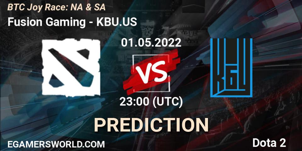 Fusion Gaming vs KBU.US: Betting TIp, Match Prediction. 01.05.2022 at 23:28. Dota 2, BTC Joy Race: NA & SA