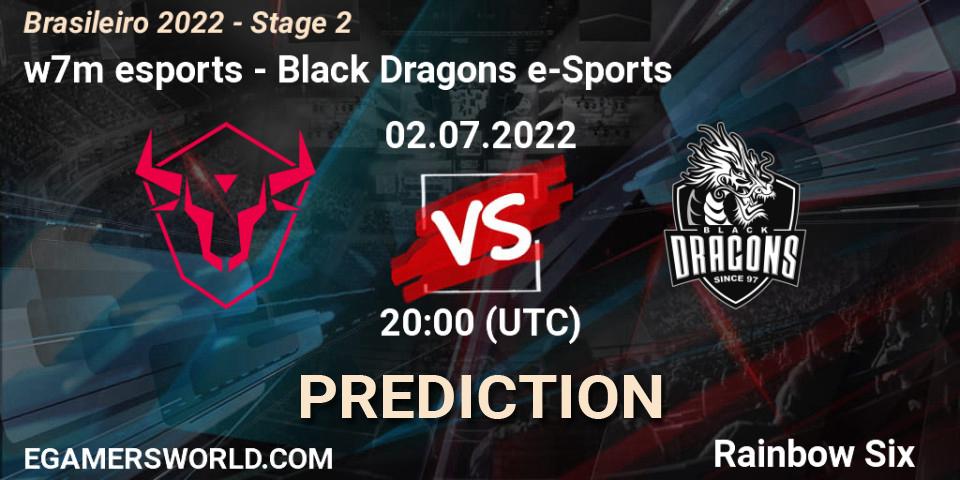 w7m esports vs Black Dragons e-Sports: Betting TIp, Match Prediction. 02.07.2022 at 20:00. Rainbow Six, Brasileirão 2022 - Stage 2