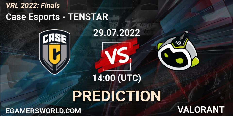 Case Esports vs TENSTAR: Betting TIp, Match Prediction. 29.07.2022 at 14:05. VALORANT, VRL 2022: Finals