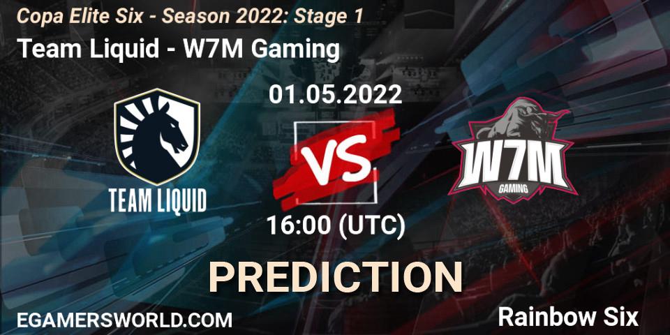 Team Liquid vs W7M Gaming: Betting TIp, Match Prediction. 01.05.2022 at 16:00. Rainbow Six, Copa Elite Six - Season 2022: Stage 1