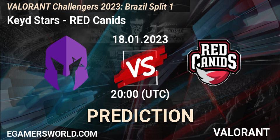 Keyd Stars vs RED Canids: Betting TIp, Match Prediction. 18.01.2023 at 20:00. VALORANT, VALORANT Challengers 2023: Brazil Split 1