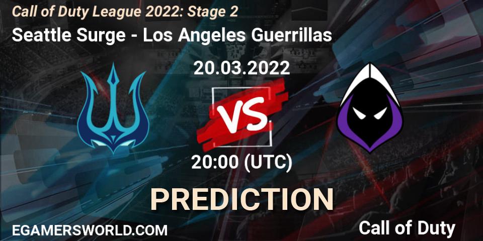 Seattle Surge vs Los Angeles Guerrillas: Betting TIp, Match Prediction. 20.03.2022 at 19:00. Call of Duty, Call of Duty League 2022: Stage 2