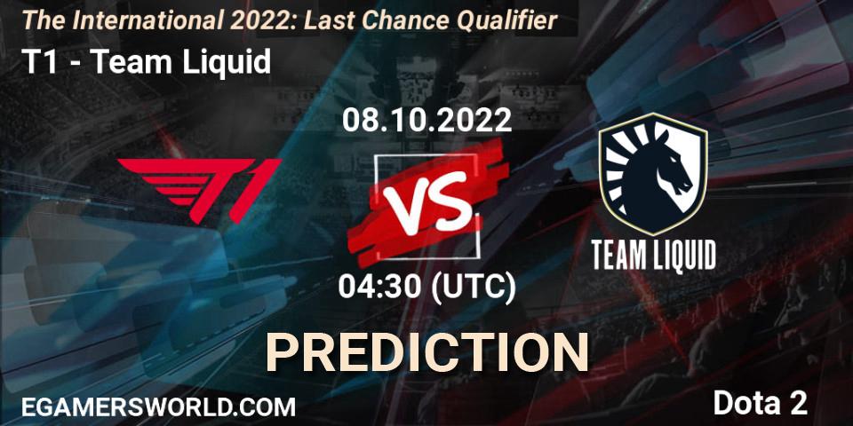 T1 vs Team Liquid: Betting TIp, Match Prediction. 08.10.22. Dota 2, The International 2022: Last Chance Qualifier