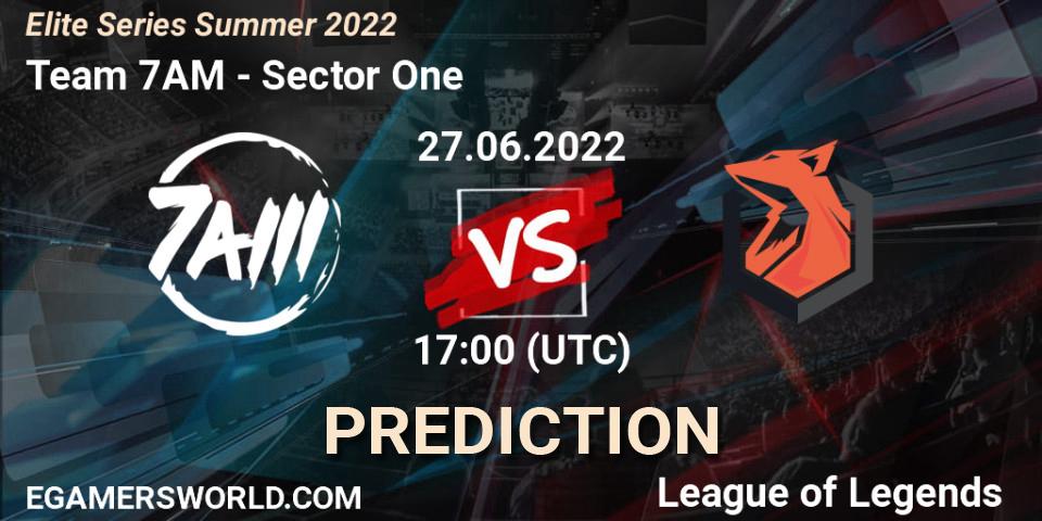 Team 7AM vs Sector One: Betting TIp, Match Prediction. 27.06.22. LoL, Elite Series Summer 2022