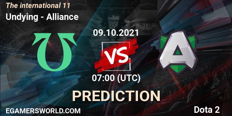 Undying vs Alliance: Betting TIp, Match Prediction. 09.10.2021 at 07:03. Dota 2, The Internationa 2021