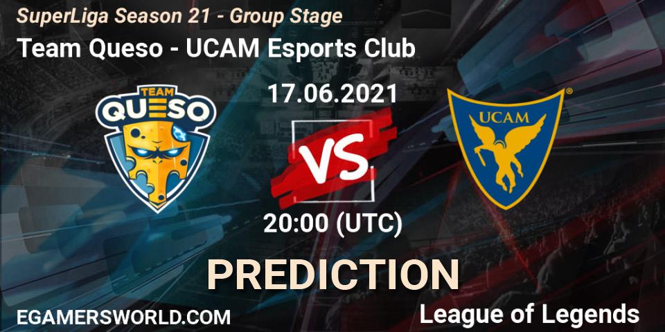 Team Queso vs UCAM Esports Club: Betting TIp, Match Prediction. 17.06.2021 at 20:00. LoL, SuperLiga Season 21 - Group Stage 