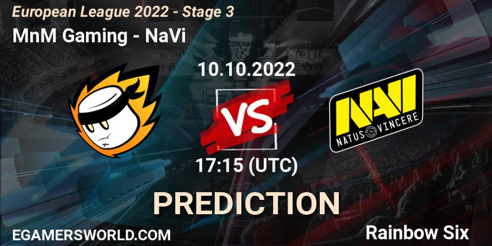 MnM Gaming vs NaVi: Betting TIp, Match Prediction. 10.10.22. Rainbow Six, European League 2022 - Stage 3