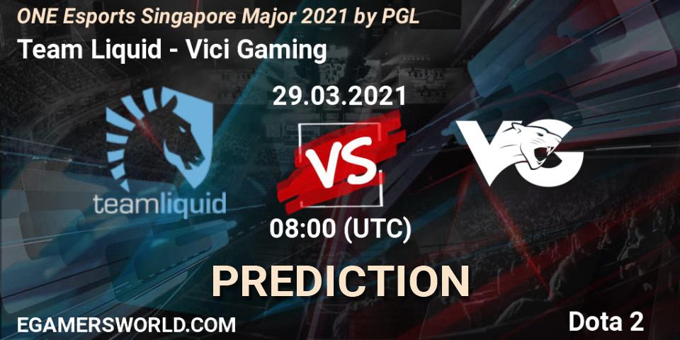 Team Liquid vs Vici Gaming: Betting TIp, Match Prediction. 29.03.21. Dota 2, ONE Esports Singapore Major 2021