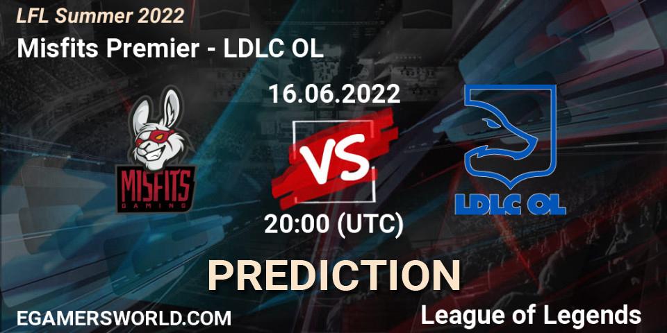 Misfits Premier vs LDLC OL: Betting TIp, Match Prediction. 16.06.22. LoL, LFL Summer 2022
