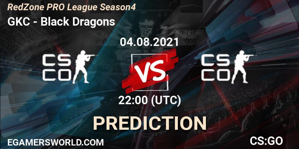 GKC vs Black Dragons: Betting TIp, Match Prediction. 06.08.2021 at 20:00. Counter-Strike (CS2), RedZone PRO League Season 4