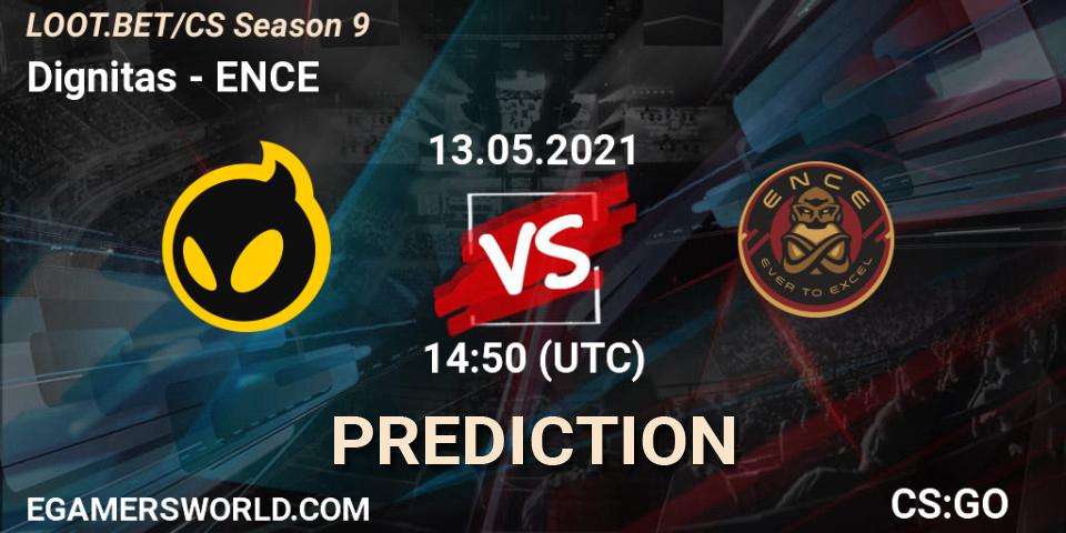 Dignitas vs ENCE: Betting TIp, Match Prediction. 13.05.2021 at 14:50. Counter-Strike (CS2), LOOT.BET/CS Season 9