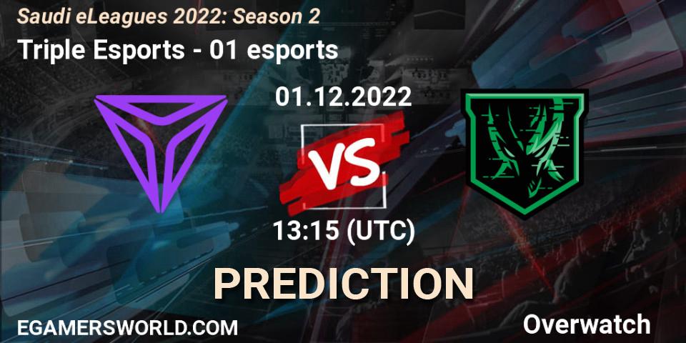 Triple Esports vs 01 esports: Betting TIp, Match Prediction. 01.12.22. Overwatch, Saudi eLeagues 2022: Season 2