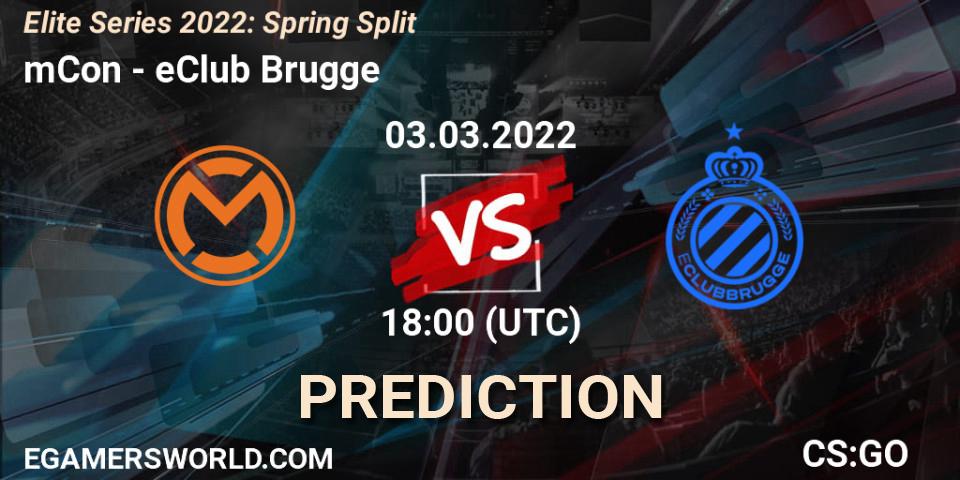 mCon vs eClub Brugge: Betting TIp, Match Prediction. 03.03.22. CS2 (CS:GO), Elite Series 2022: Spring Split