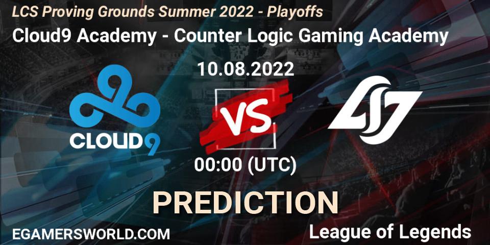 Cloud9 Academy vs Counter Logic Gaming Academy: Betting TIp, Match Prediction. 10.08.22. LoL, LCS Proving Grounds Summer 2022 - Playoffs