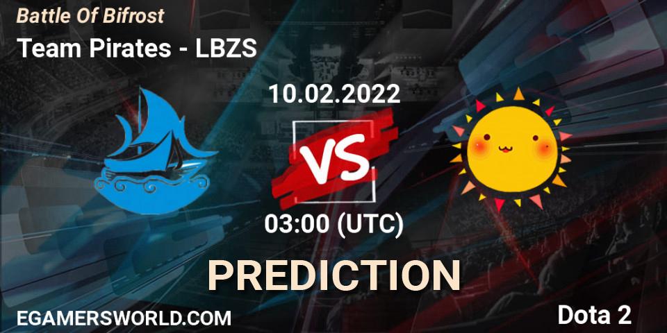 Team Pirates vs LBZS: Betting TIp, Match Prediction. 10.02.2022 at 03:05. Dota 2, Battle Of Bifrost