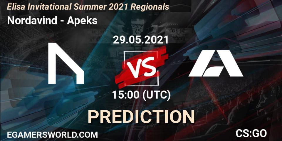 Nordavind vs Apeks: Betting TIp, Match Prediction. 29.05.21. CS2 (CS:GO), Elisa Invitational Summer 2021 Regionals