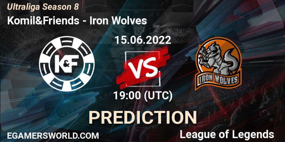 Komil&Friends vs Iron Wolves: Betting TIp, Match Prediction. 15.06.2022 at 19:00. LoL, Ultraliga Season 8