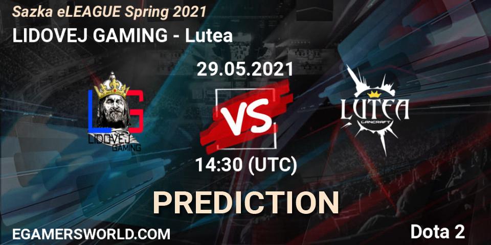 LIDOVEJ GAMING vs Lutea: Betting TIp, Match Prediction. 29.05.2021 at 14:58. Dota 2, Sazka eLEAGUE Spring 2021