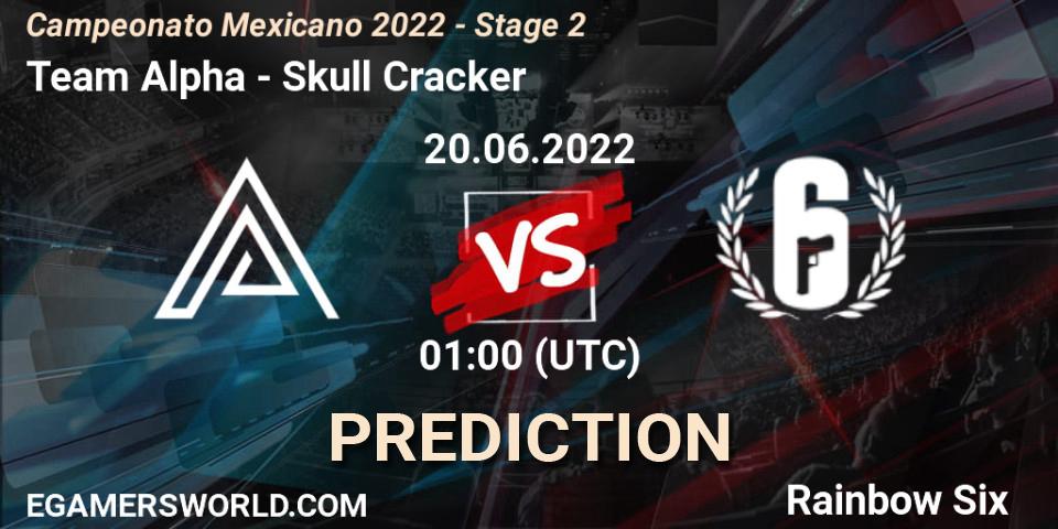 Team Alpha vs Skull Cracker: Betting TIp, Match Prediction. 20.06.2022 at 02:00. Rainbow Six, Campeonato Mexicano 2022 - Stage 2