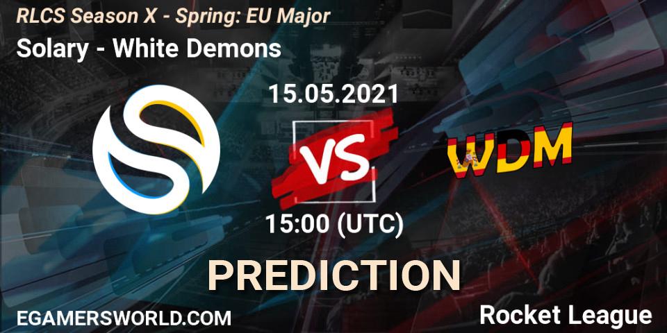 Solary vs White Demons: Betting TIp, Match Prediction. 15.05.2021 at 15:00. Rocket League, RLCS Season X - Spring: EU Major