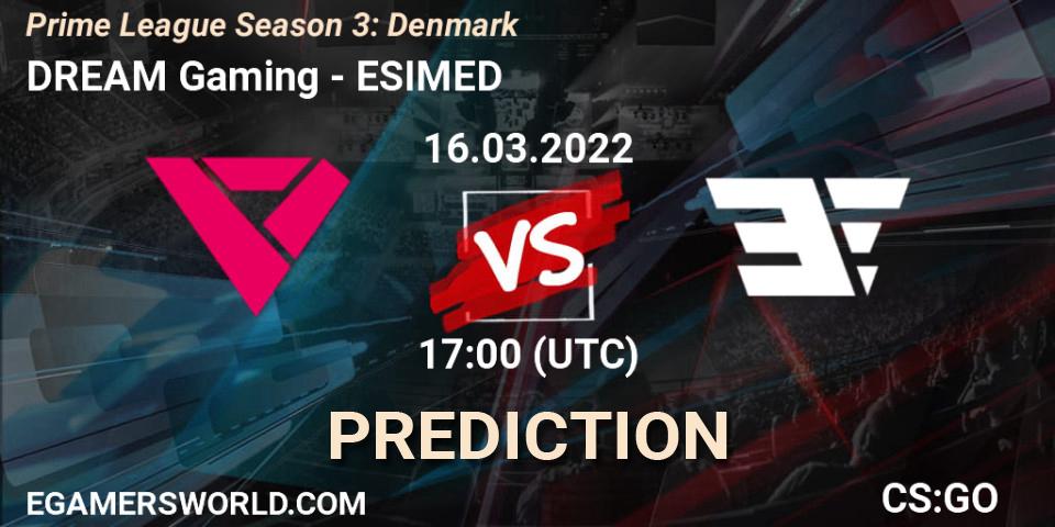 DREAM Gaming vs ESIMED: Betting TIp, Match Prediction. 24.03.22. CS2 (CS:GO), Prime League Season 3: Denmark