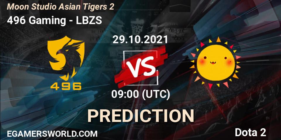 496 Gaming vs LBZS: Betting TIp, Match Prediction. 29.10.21. Dota 2, Moon Studio Asian Tigers 2