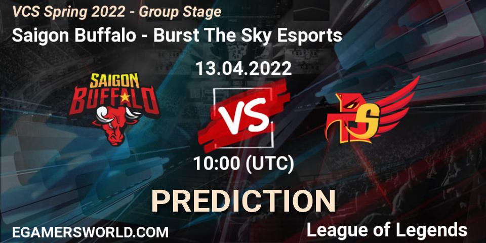 Saigon Buffalo vs Burst The Sky Esports: Betting TIp, Match Prediction. 13.04.22. LoL, VCS Spring 2022 - Group Stage 