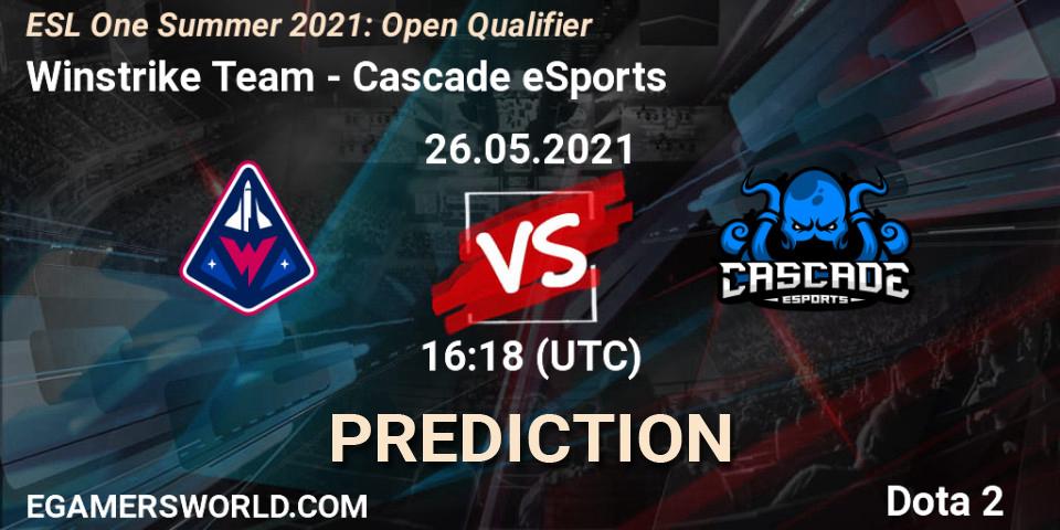 Winstrike Team vs Cascade eSports: Betting TIp, Match Prediction. 26.05.21. Dota 2, ESL One Summer 2021: Open Qualifier
