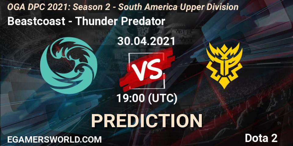 Beastcoast vs Thunder Predator: Betting TIp, Match Prediction. 30.04.21. Dota 2, OGA DPC 2021: Season 2 - South America Upper Division