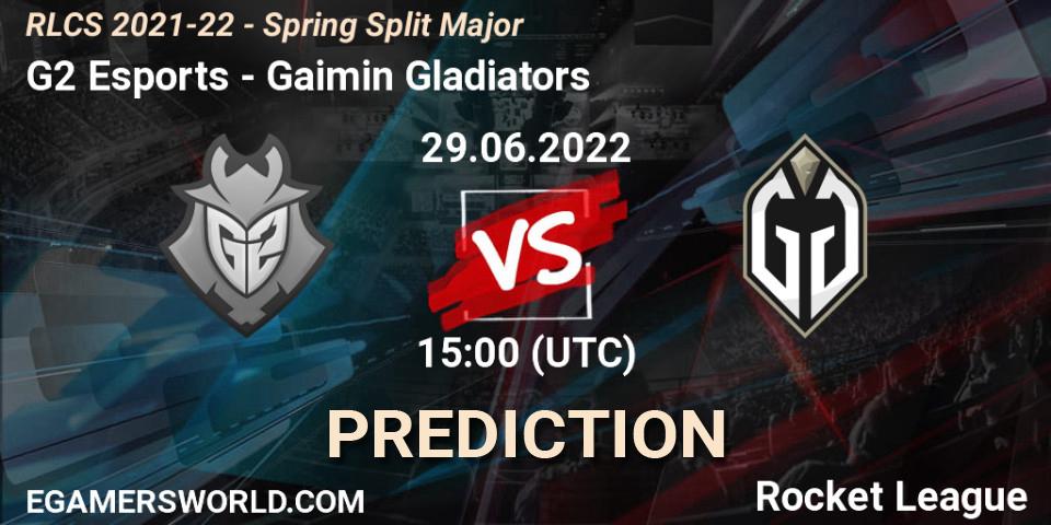 G2 Esports vs Gaimin Gladiators: Betting TIp, Match Prediction. 29.06.2022 at 15:00. Rocket League, RLCS 2021-22 - Spring Split Major