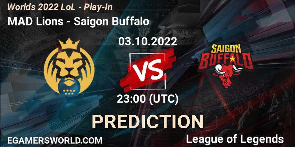 MAD Lions vs Saigon Buffalo: Betting TIp, Match Prediction. 03.10.22. LoL, Worlds 2022 LoL - Play-In