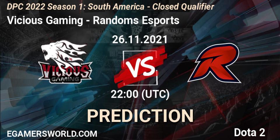 Vicious Gaming vs Randoms Esports: Betting TIp, Match Prediction. 26.11.21. Dota 2, DPC 2022 Season 1: South America - Closed Qualifier