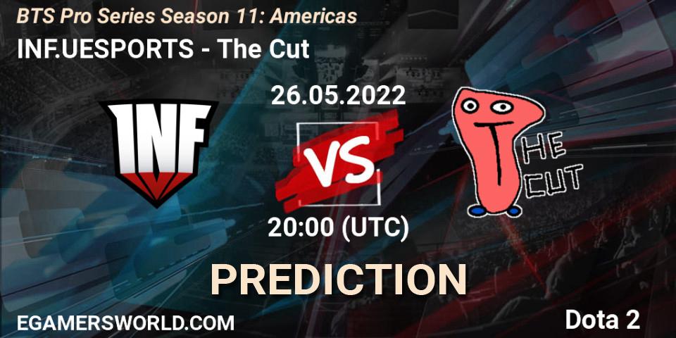 INF.UESPORTS vs The Cut: Betting TIp, Match Prediction. 26.05.2022 at 20:00. Dota 2, BTS Pro Series Season 11: Americas