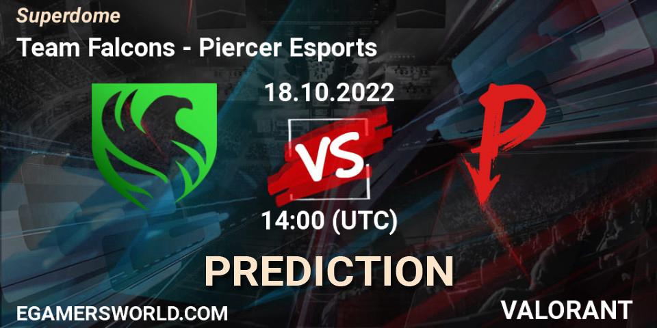 Team Falcons vs Piercer Esports: Betting TIp, Match Prediction. 18.10.2022 at 14:30. VALORANT, Superdome