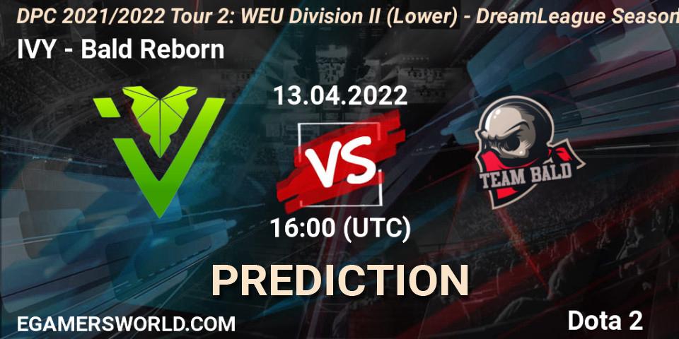 IVY vs Bald Reborn: Betting TIp, Match Prediction. 13.04.22. Dota 2, DPC 2021/2022 Tour 2: WEU Division II (Lower) - DreamLeague Season 17