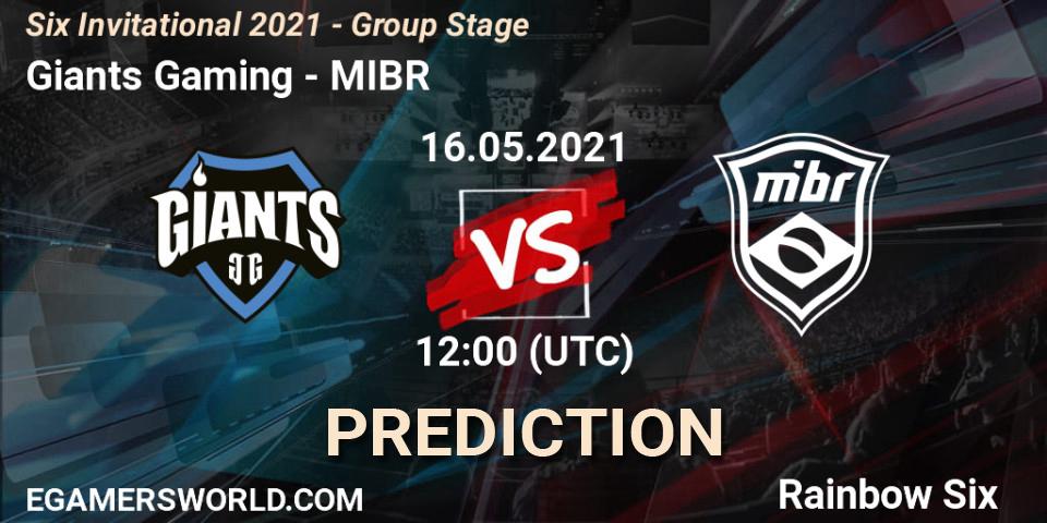 Giants Gaming vs MIBR: Betting TIp, Match Prediction. 16.05.21. Rainbow Six, Six Invitational 2021 - Group Stage