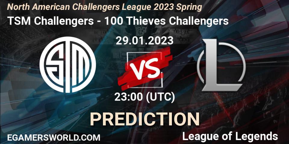 TSM Challengers vs 100 Thieves Challengers: Betting TIp, Match Prediction. 29.01.23. LoL, NACL 2023 Spring - Group Stage