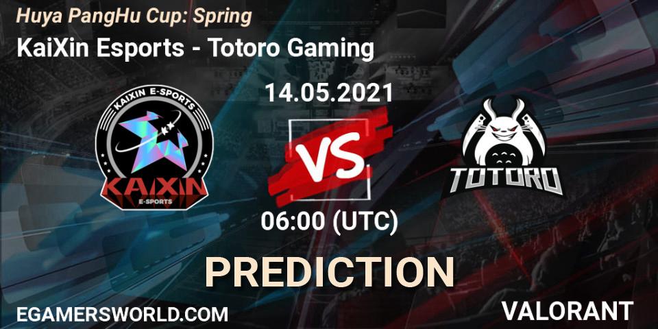 KaiXin Esports vs Totoro Gaming: Betting TIp, Match Prediction. 14.05.2021 at 06:00. VALORANT, Huya PangHu Cup: Spring