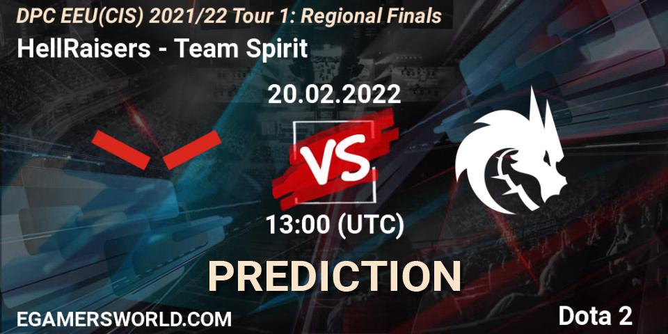 HellRaisers vs Team Spirit: Betting TIp, Match Prediction. 20.02.22. Dota 2, DPC EEU(CIS) 2021/22 Tour 1: Regional Finals