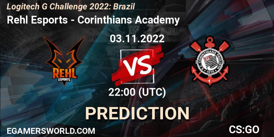 Rehl Esports vs Corinthians Academy: Betting TIp, Match Prediction. 03.11.2022 at 22:00. Counter-Strike (CS2), Logitech G Challenge 2022: Brazil