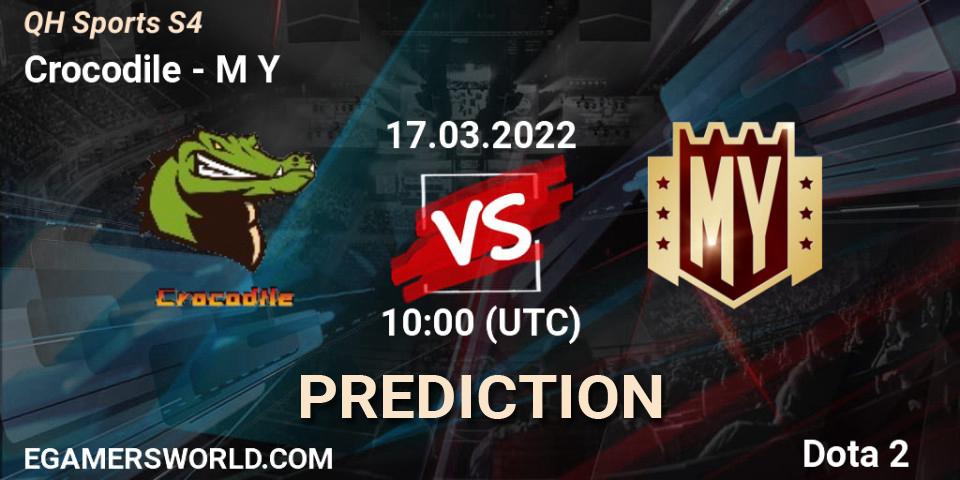 Crocodile vs M Y: Betting TIp, Match Prediction. 21.03.2022 at 07:30. Dota 2, QH Sports S4