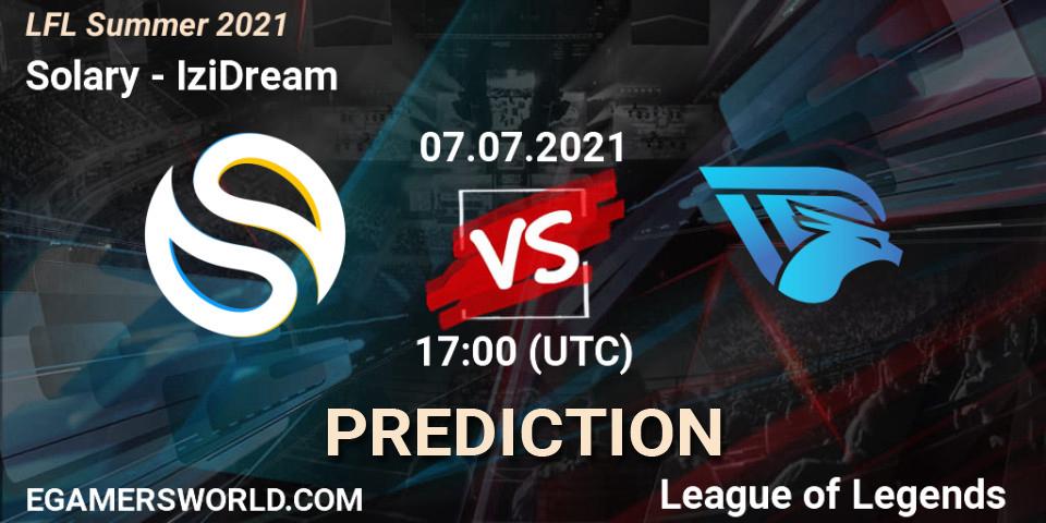 Solary vs IziDream: Betting TIp, Match Prediction. 07.07.2021 at 17:00. LoL, LFL Summer 2021